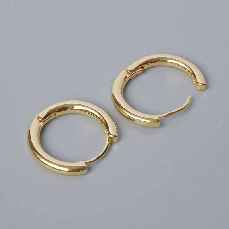 Złociste zawieszki Congo do kolczyków, kolor metalu złoty, 18×19 mm, grubość 5×3 mm, para