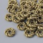 Koraliki-wstawki do biżuterii, średnica 8×2 mm, średnica otworu 2,2 mm, opakowanie 42 szt. ±, kolor metalu brązowy
