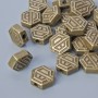 Koralik-wstawka do biżuterii, średnica 8,5×4 mm, średnica otworu 1,9 mm, opakowanie 24 szt. ±, kolor metalu: brązowy