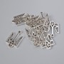Zawieszka do biżuterii «Herb», wymiary 25×15 mm, otwór 2,1 mm, opakowanie 7 szt. +/-, kolor metalu srebrzysty
