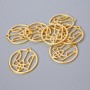 Zawieszka biżuteryjna 'Herb', średnica 26,5×25 mm, średnica otworu 1,9 mm, zestaw 7 szt. ±, złoty kolor metalu
