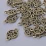 Zawieszka do biżuterii, średnica 17×10,5 mm, średnica otworu 1,9 mm, opakowanie 24 szt. ±, kolor metalu: brązowy