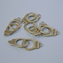 Zawieszka «Kajdanki», średnica 23×14 mm, grubość 5 mm, średnica otworu 2,4 mm, długość 40 mm, wykończenie fasetowe, opakowanie 5 szt. ±, kolor metalu: brązowy