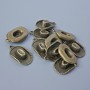 Zawieszka z okuciami „Kapelusz”, średnica 22×13, 5×5 mm, średnica otworu 1,8 mm, opakowanie 11 szt. ±, kolor metalu brązowy