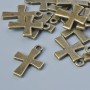 Zawieszka do biżuterii „Krzyż”, wymiary 18,5×13 mm, średnica otworu 1,6 mm, fason 15 szt. ±, brązowy kolor metalu