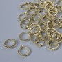 Furnitura jubilerska: koralik-wstawka, średnica 11×1,2 mm, średnica otworu 1,6 mm, 8,4 mm, opakowanie 80 szt. ± 20 g ± kolor metalu jasnozłoty
