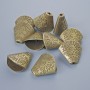 Końcówki do biżuterii, średnica 18×19 mm, 5×10 mm, średnica otworu 2,3 mm, wykończenie 10 szt. ± kolor brązowy metalu