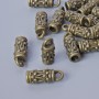 Końcówka do biżuterii, średnica 13×5 mm, średnica otworu 2 mm i 2,7 mm, opakowanie 20 szt., kolor metalu: brązowy