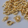Uchwyt bajla do biżuterii, średnica 3,5×7,5 mm, średnica otworu 1,7 mm, 4,6 mm, długość 10 mm, opakowanie 41 szt. ± 20 g, kolor metalu: złoty