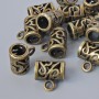 Uchwyt bajla, średnica 11×7,5 mm, średnica otworu 2,1 mm, długość 11 mm, opakowanie 14 szt. ± kolor metalu brązowy