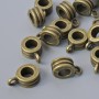 Okucia jubilerskie – uchwyt do zawieszki, średnica 4,5×8 mm, średnica otworu 1,8 mm, długość 12 mm, opakowanie 20 szt. +/- kolor metalu brązowy