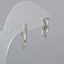 Haczyki do kolczyków w srebrnym kolorze metalu 18×12×5,5 mm, 1 para