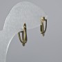 Haczyki do kolczyków w brązowym kolorze metalu 16×12×5 mm, 1 para