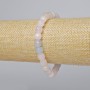 Bransoletka z naturalnego morganitu, fasetowane kostki o średnicy około 7,5 mm, długość 18 cm, elastyczna