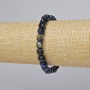 Bransoletka z niebieskiego kociego oka, fasetowany sześcian, naturalny kamień, średnica 7 mm, długość 18 cm ± (elastyczna)