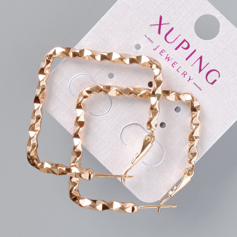 Kolczyki Xuping, średnica 42×42 mm, pozłacanie 18K