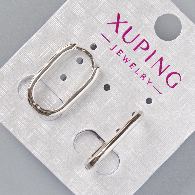 Kolczyki Xuping, średnica 20×2 mm, rhodiowane