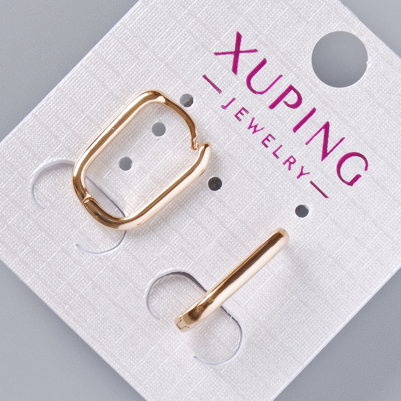 Kolczyki Xuping, średnica 17 × 2,5 mm, pozłacane 18K