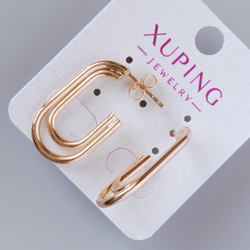 Kolczyki sztyfty Xuping, średnica 29×16 mm, pozłacane 18K