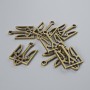 Zawieszka biżuteryjna – Herb Ukrainy, wymiary 15×25 mm, opakowanie 7 szt., brązowy kolor metalu