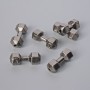 Koralik w kształcie hantla, średnica 8×19 mm, 5 mm +/-; opakowanie 6 szt. +/- ciemno-srebrny kolor metalu