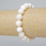 Bransoletka z naturalnej masy perłowej, gładkie kulki o średnicy 10 mm, długość 18 cm, elastyczna