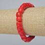 Bransoletka z naturalnego koralu w formie rondeli (asortyment kolorów, średni rozmiar), średnica 10×8 mm, długość 18 cm (rozciągana)