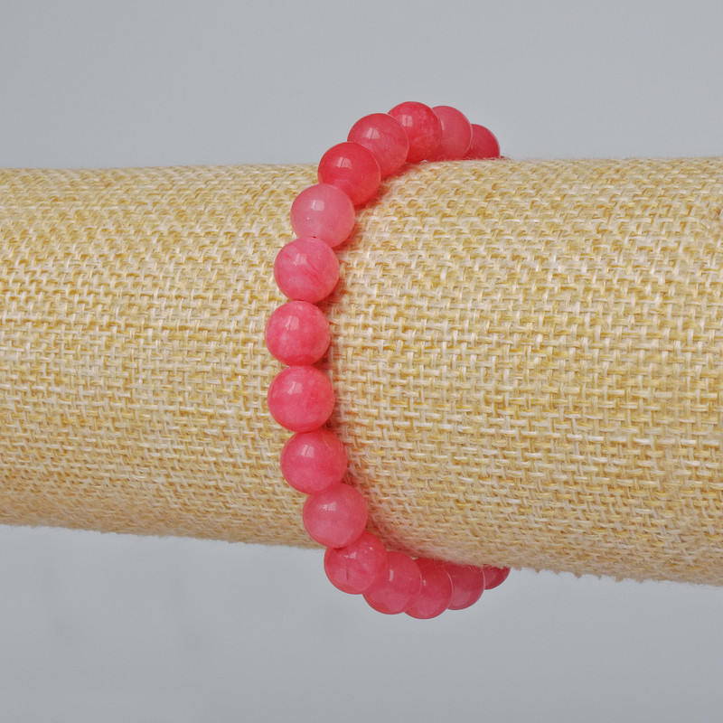 Bransoletka z turmalinu (sztuczny) gładkie kuleczki, średnica 8 mm ±, długość 18 cm ± (rozciągana)
