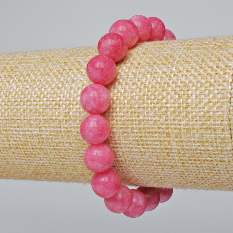 Bransoletka z turmalinu – gładkie kuleczki, średnica 10 mm, długość 18 cm ± (rozciągliwa)