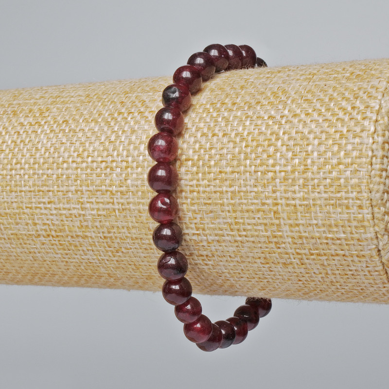 Bransoletka z turmalinem, gładkie kulki, średnica 6,5 mm, długość 18 cm, elastyczna