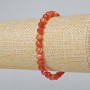 Bransoletka z karneolu, naturalny kamień, fasetowane kuleczki o średnicy 6 mm, długość 18 cm, elastyczna