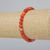Bransoletka z naturalnego karneolu, gładkie kuleczki o średnicy 6 mm, długość 18 cm (+/-) (elastyczna)