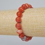 Bransoletka z agatu — naturalny kamień, gładkie kuleczki o średnicy 10 mm, długość 18 cm +/- (elastyczna)