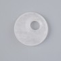 Wisiorek w kształcie donuta z górskiego kryształu, średnica 18×5 mm ±, średnica otworu 5 mm ±