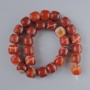 Koraliki z karneolu, naturalny kamień, gładkie cylindry, średnica 15×13 mm, 5 mm +/-; długość 38 cm +/- na nitce