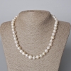 Naszyjnik z rzecznych pereł o reliefowej fakturze, średnica 9,5×8,5 mm, długość 45–46 cm