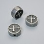 Koralik-wstawka «Krzyż», wymiary 10×4,5 mm, otwór 1,8 mm, kolor metalu ciemno-srebrny, 1 szt.