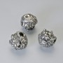 Koralik-wkładka «Smok», średnica 10×10 mm ±, otwór, średnica 2,4 mm, srebrzysty kolor metalu, 1 szt.