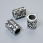 Koralik ozdobny «Nordycka runa», średnica 13×10 mm, otwór 6 mm, kolor metalu srebrny, 1 szt.