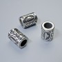 Koralik nordycka runa srebrzysty 13×10 mm