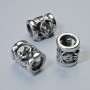 Koralik-wkładka, średnica 12,5×10 mm ±, otwór: 6,6 mm, kolor metalu: srebrzysty, 1 szt.
