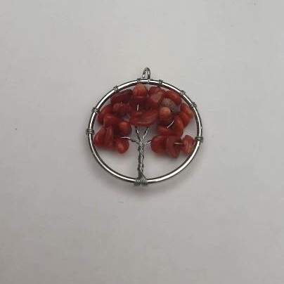 Wisiorek „Drzewo szczęścia” z koralu, średnica 30 mm