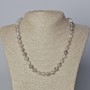 Naszyjnik z agatu żyły smoka – gładkie kulki, średnica 8 mm, długość 45–48 cm