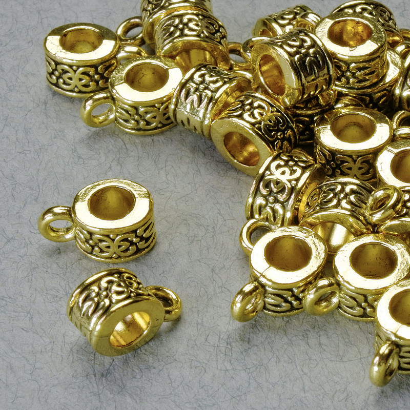 Uchwyt bajlu złoty 6×5 mm do biżuterii