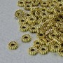 Koralik-wkładka, średnica 2×6 mm, otwór 1,8 mm, złoty kolor metalu, opakowanie 20 g ± 116 szt.