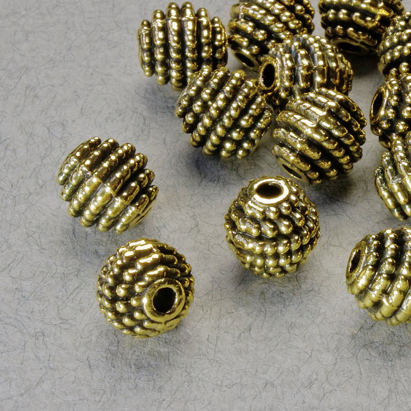 Złota koralik-wkładka 8×8 mm