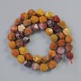 Koraliki z jaspisu Mookaite, naturalne, fasetowane, 7–8 mm, na nitce