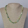 Naszyjnik z chryzokoli, naturalny kamień, gładkie kulki, średnica 8,5 mm, długość 45–49 cm