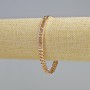 Bransoletka Xuping z pozłoceniem 18K z białymi kryształami, grubość 6 mm, 7 mm±, długość 19 cm+