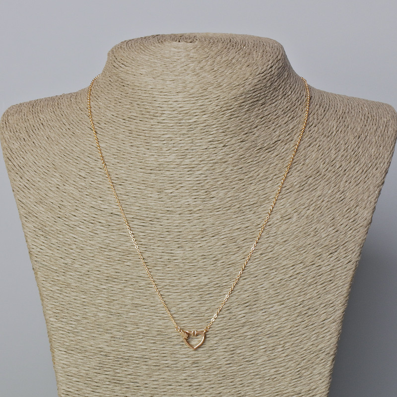 Łańcuszek Xuping Pozłocenie 18K, grubość 1 mm z zawieszką «Serce», średnica 10×11 mm+-, długość 48-53 cm+-